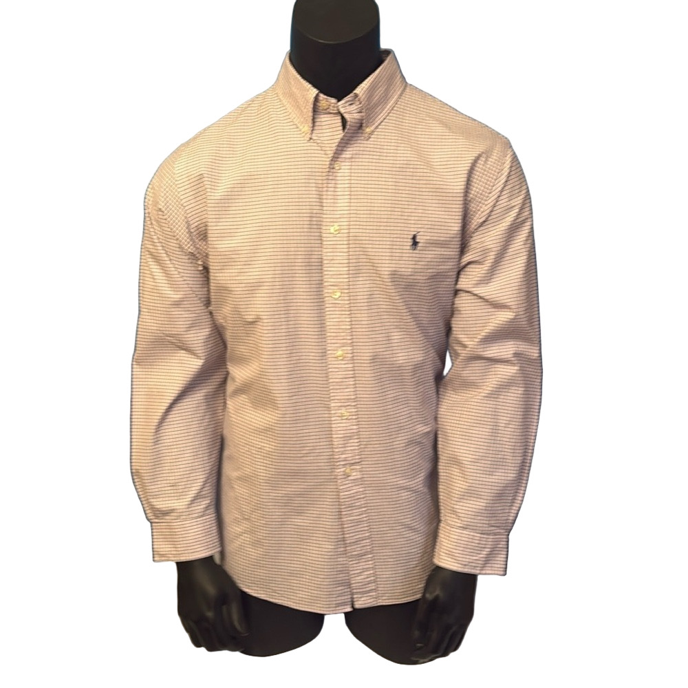 Ralph Lauren Men's Shirt - White/Pink/Blue size neck: 17.5 , sleeves 34-35 EA013 - Picture 3 of 8